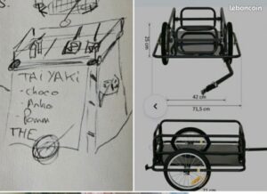 Croquis de fabrication Cyclo Remorque